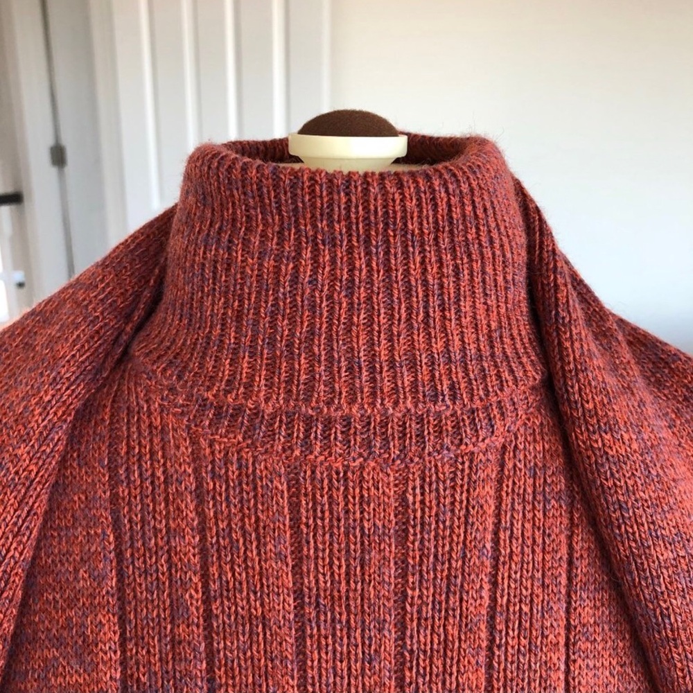 🔥🧡 💜🍁 Vintage Turtleneck Sweater Dress with Matching Scarf - Picture 7 of 11
